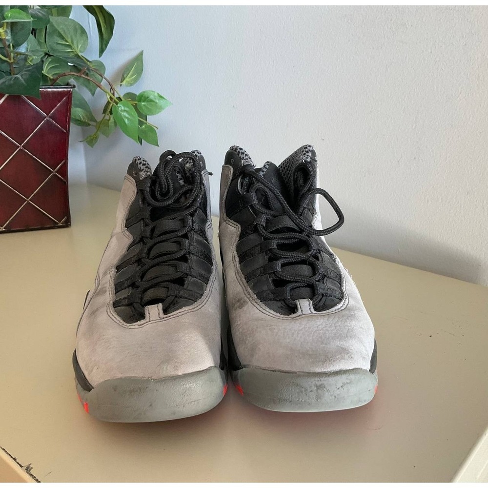 2013 Nike Air Jordan 10 Retro 310805-023 Cool Grey Infrared Black Youth Size 5Y‎ - Picture 3 of 8